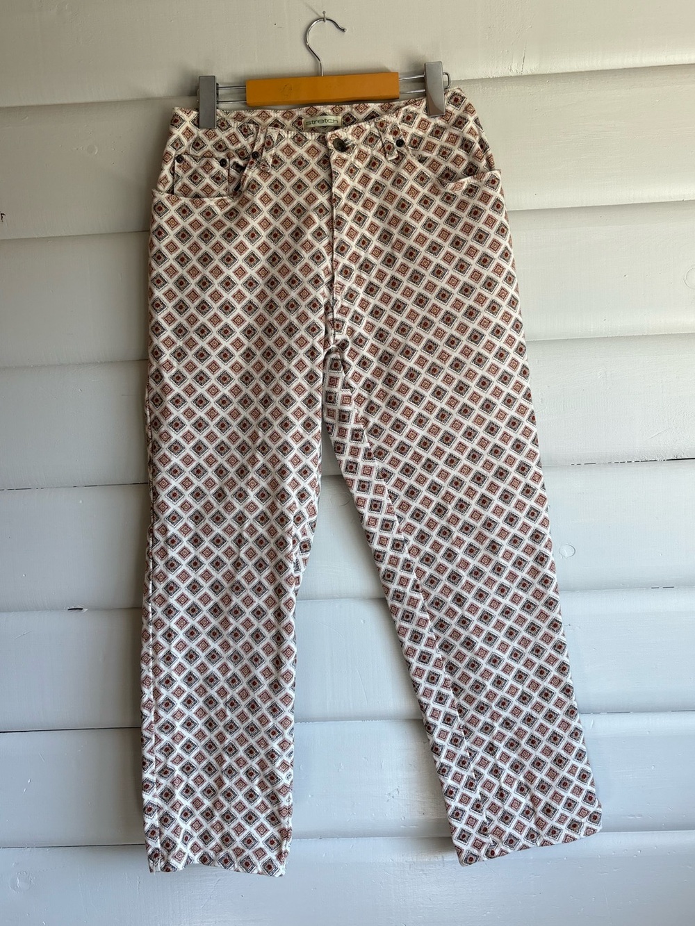 Vintage St. John’s Bay Stretch Geometric Print Jeans Boho 70s Style Pants